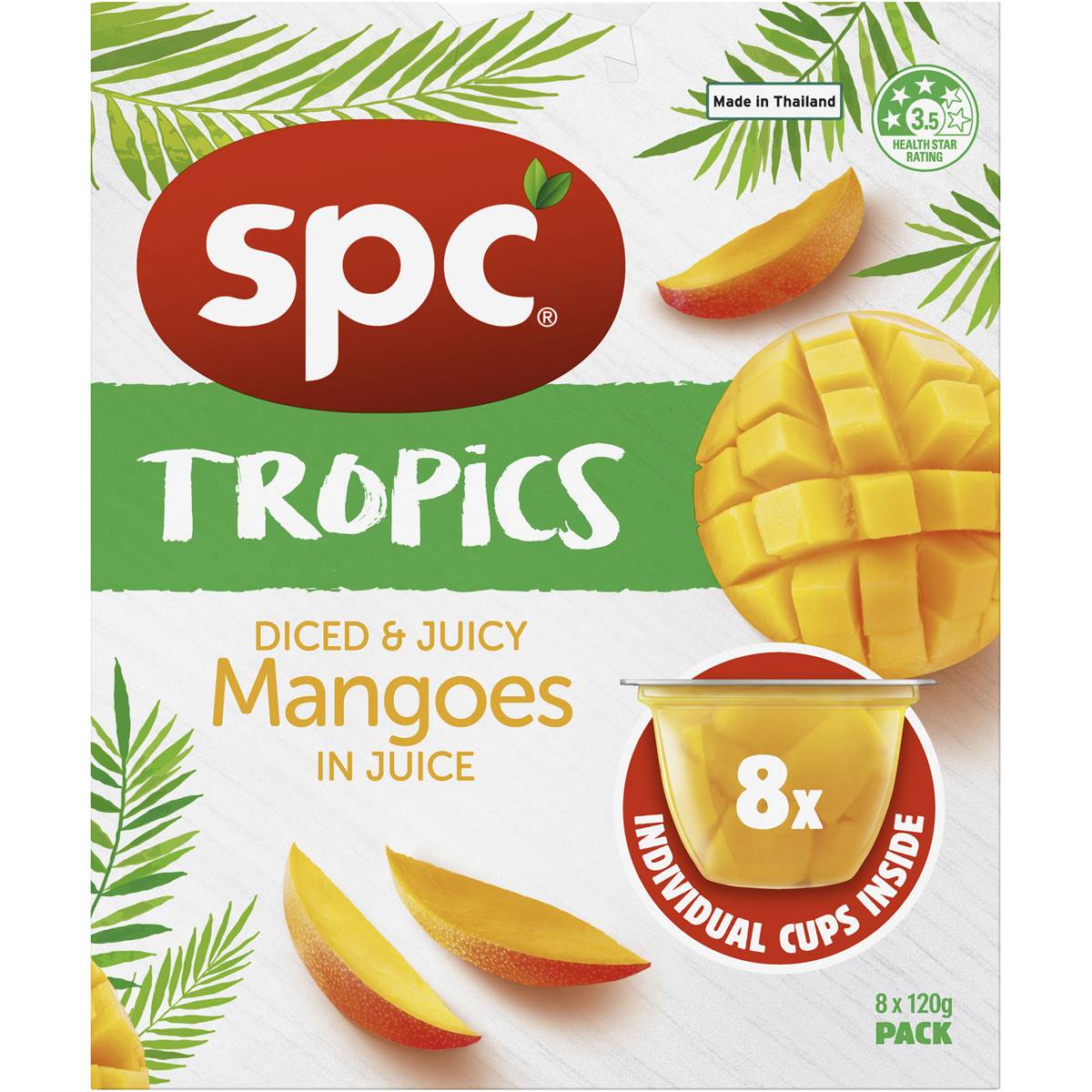 Spc Diced Mango In Juice 8x120g Woolworths