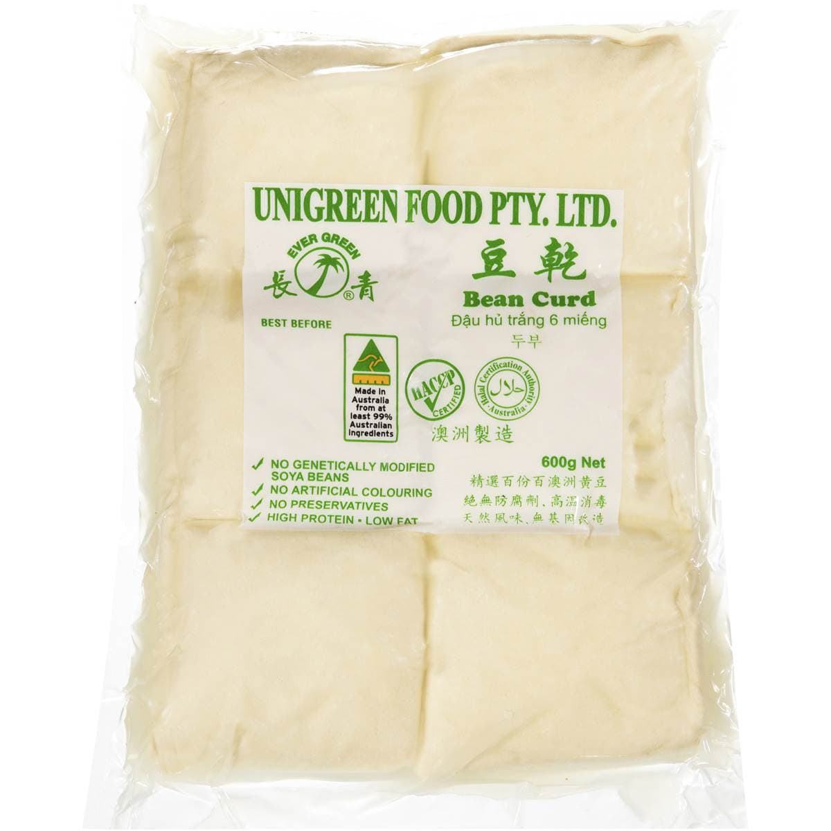 Evergreen Bean Curd 6 Pieces 500g Woolworths