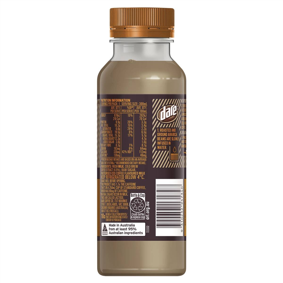 Dare Cold Brew Strong Latte Iced Coffee 300ml Woolworths
