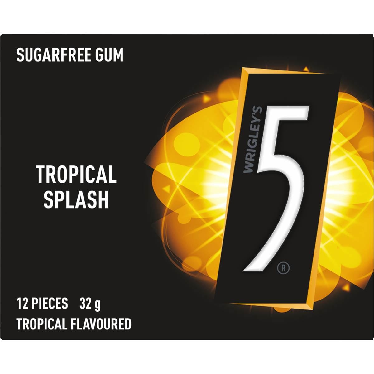 Wrigley's 5 Gum Tropical Splash Sugar Free Chewing Gum 32g