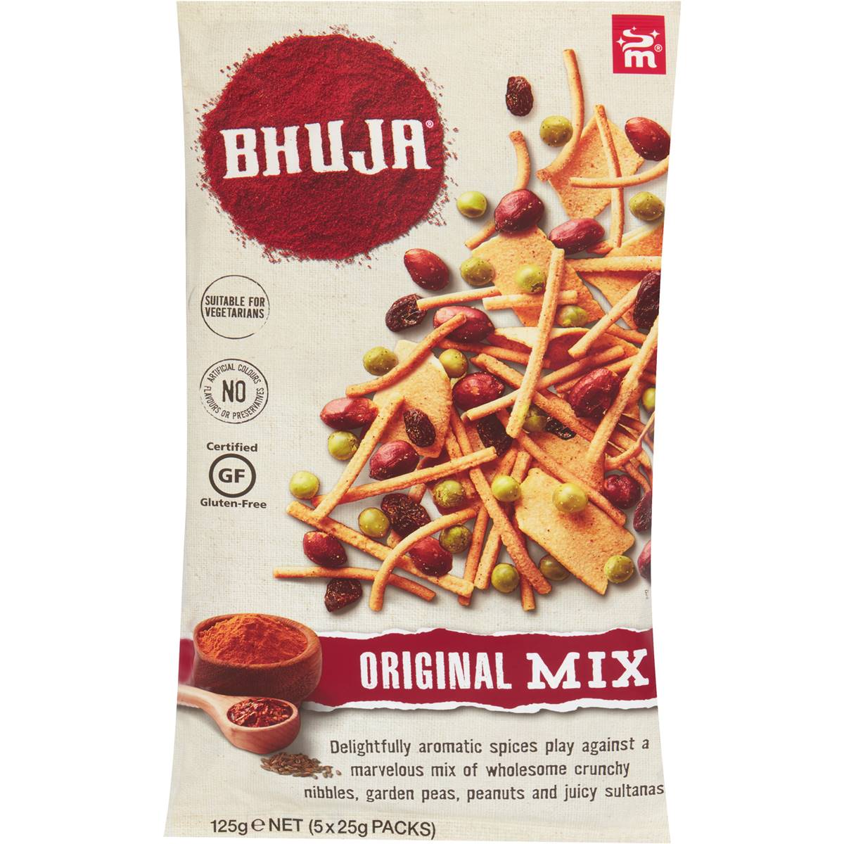 Bhuja Snacks Original Mix 5 Pack Woolworths