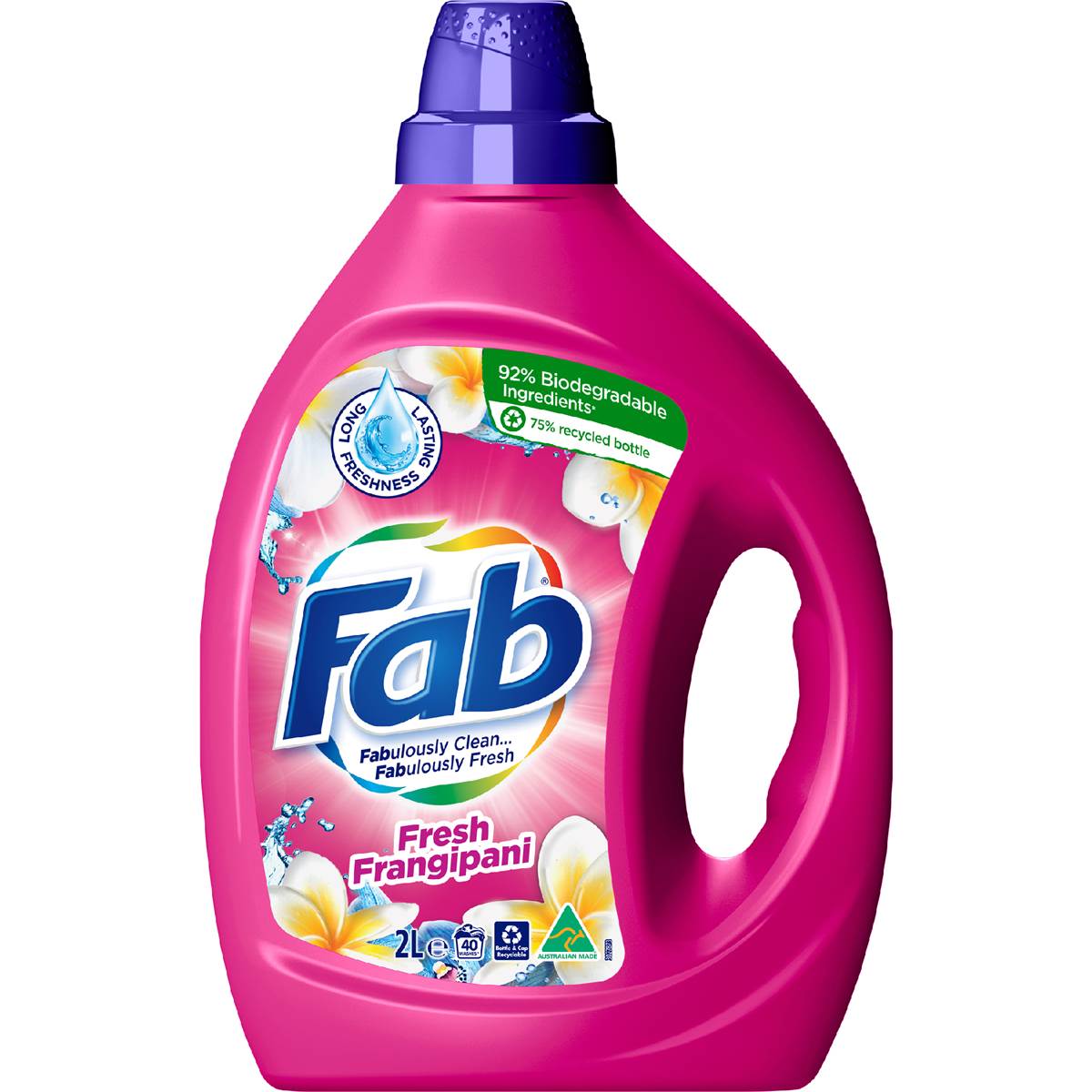 Fab Laundry Liquid Fresh Frangipani 2l Woolworths