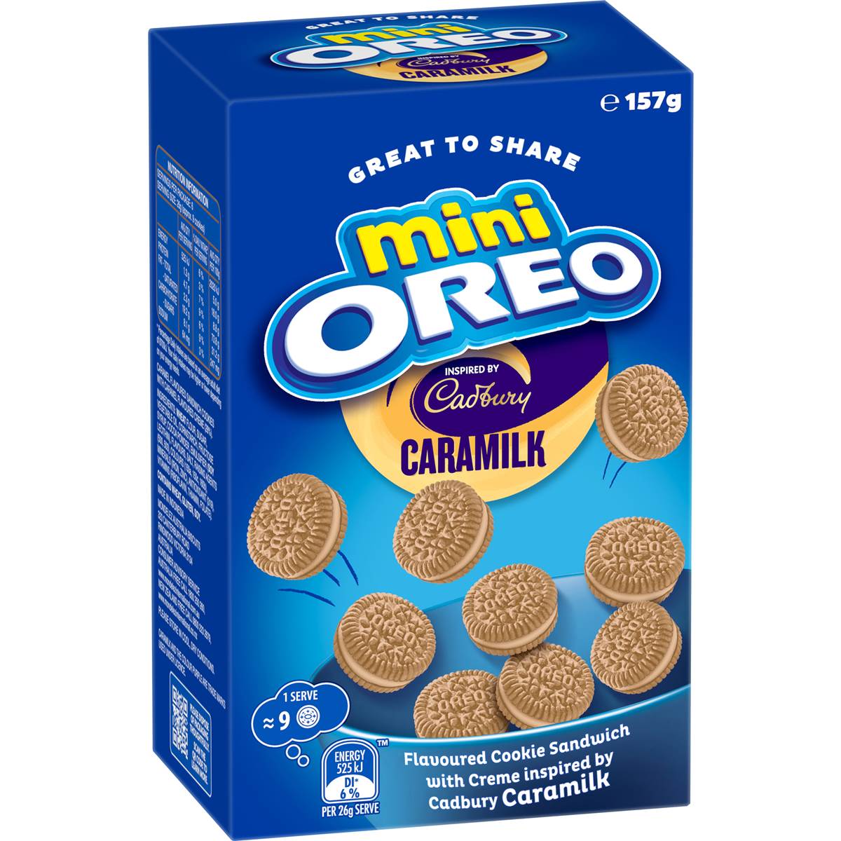 Oreo Biscuits Caramilk Mini Munching Box Cookies 157g