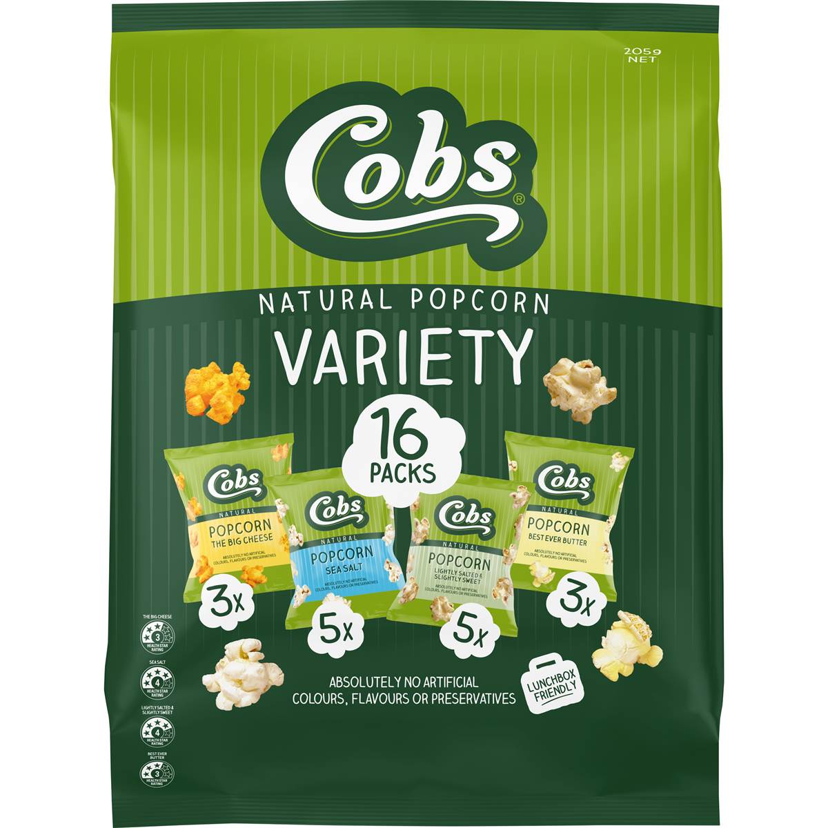 Cobs Popcorn Variety 205g 16 pack