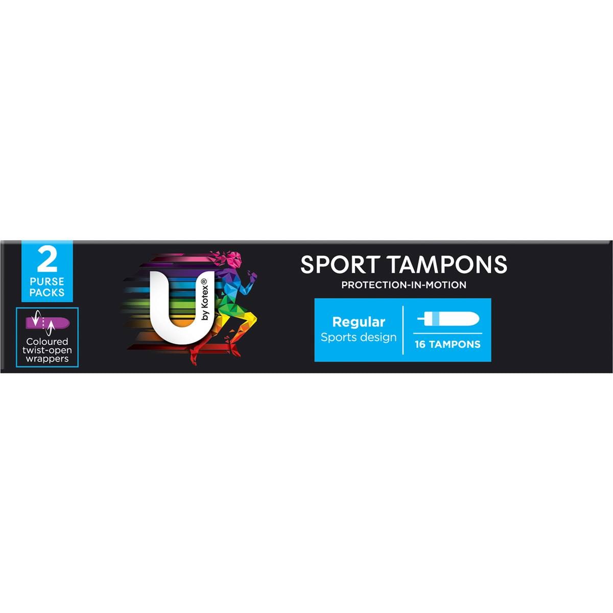 U By Kotex Sport Tampons Regular Regular 16 Pack Woolworths