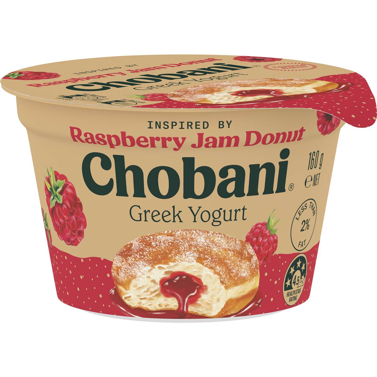 Chobani Greek Yogurt Rasberry Jam Donut 160g
