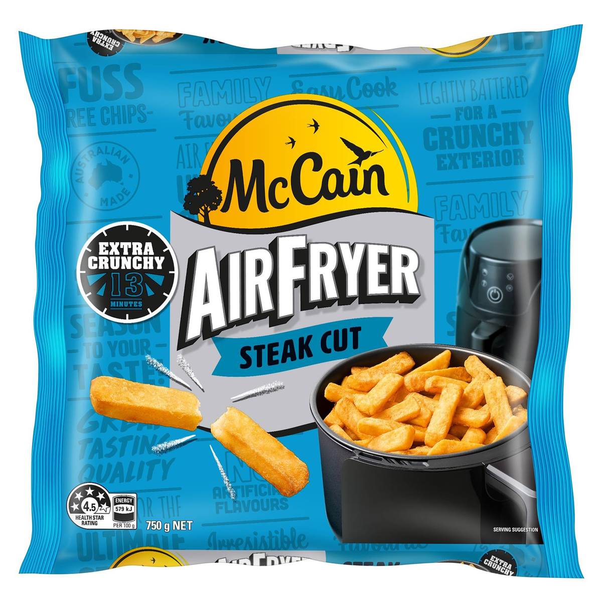 McCain Air Fryer Steak Cut 750g