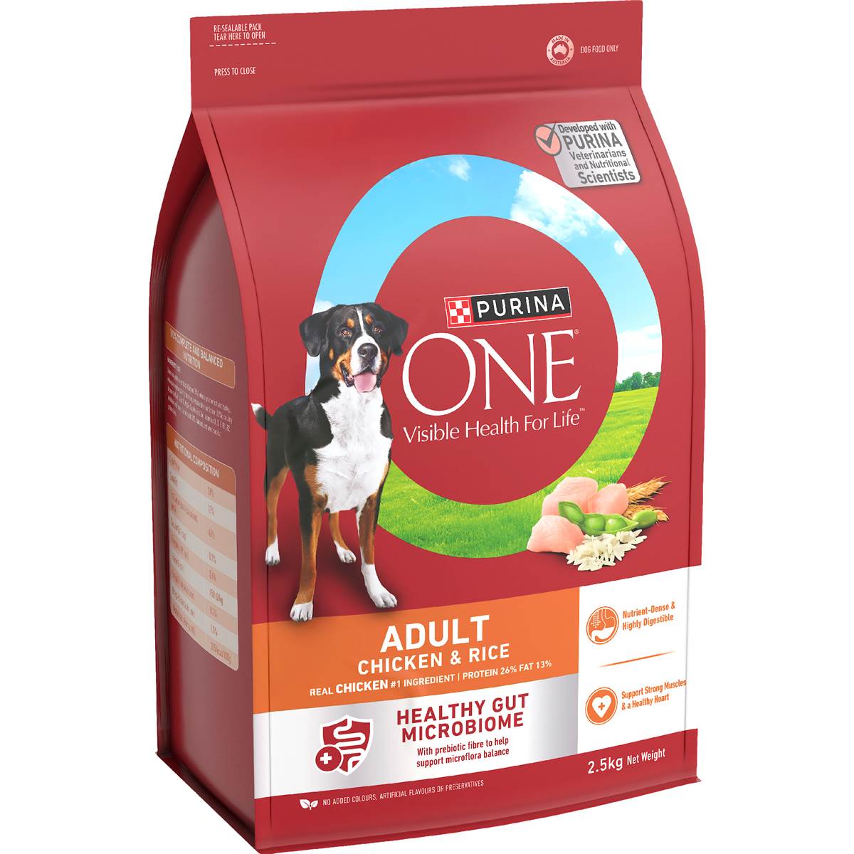 Purina One Adult Chicken & Rice Dry Dog Food 2.5kg