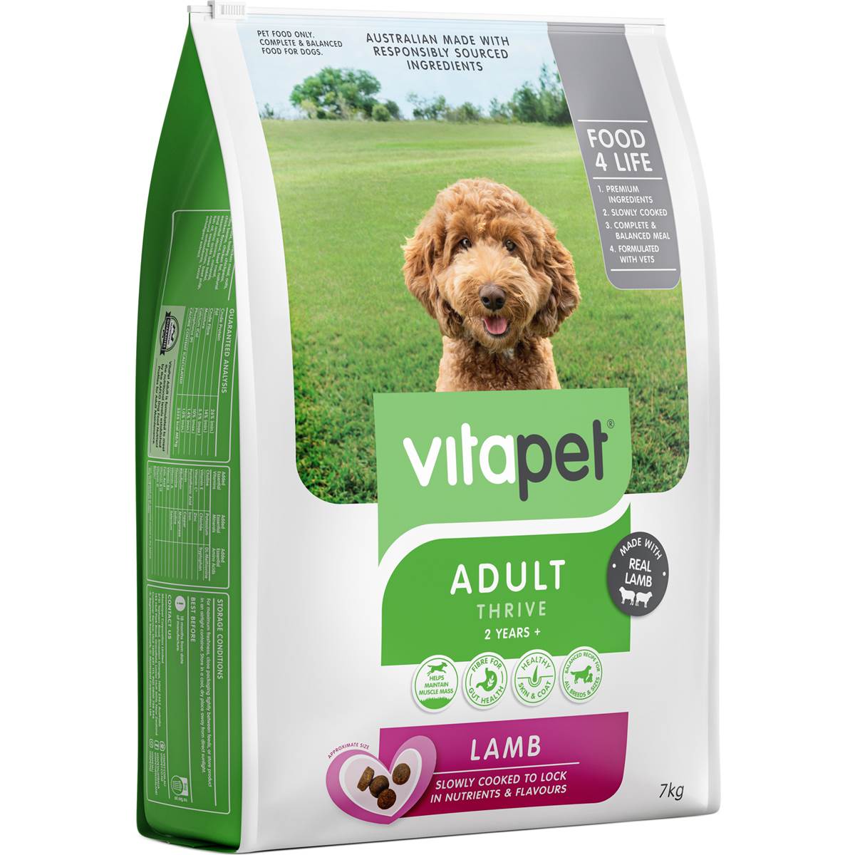 Vita Pet Adult Dry Dog Food Lamb 2 Years+ 7kg