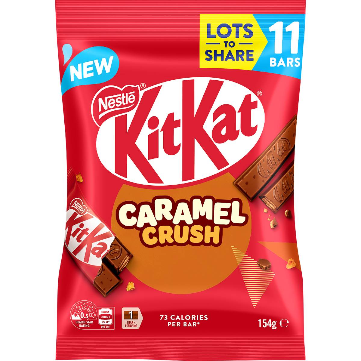 KitKat Caramel Crush Chocolate Mini Bars 11 Pack 154g 11 pack