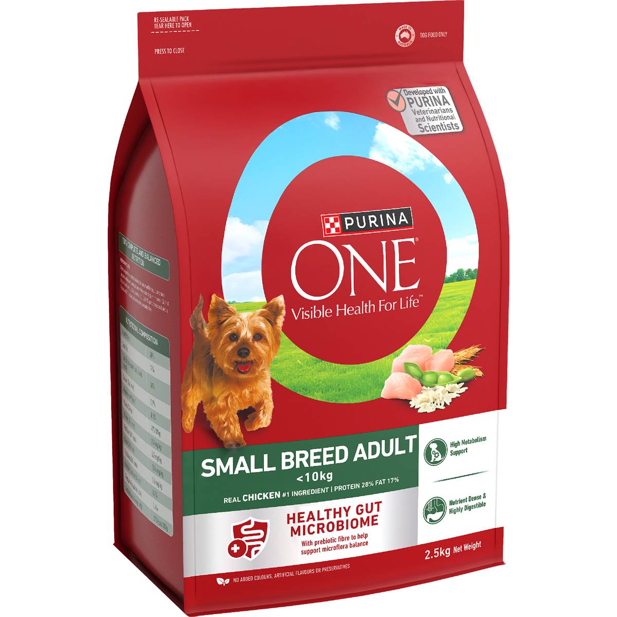 Purina One Small Adult Dry Dog Food Chicken 2.5kg