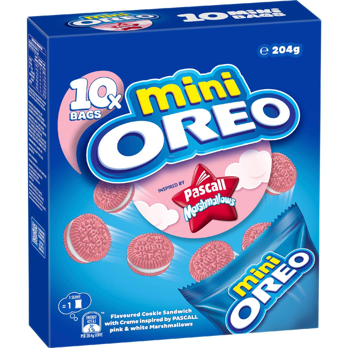Oreo Mini Cookies Pascall Marshmallows Bags 10 pack 204g