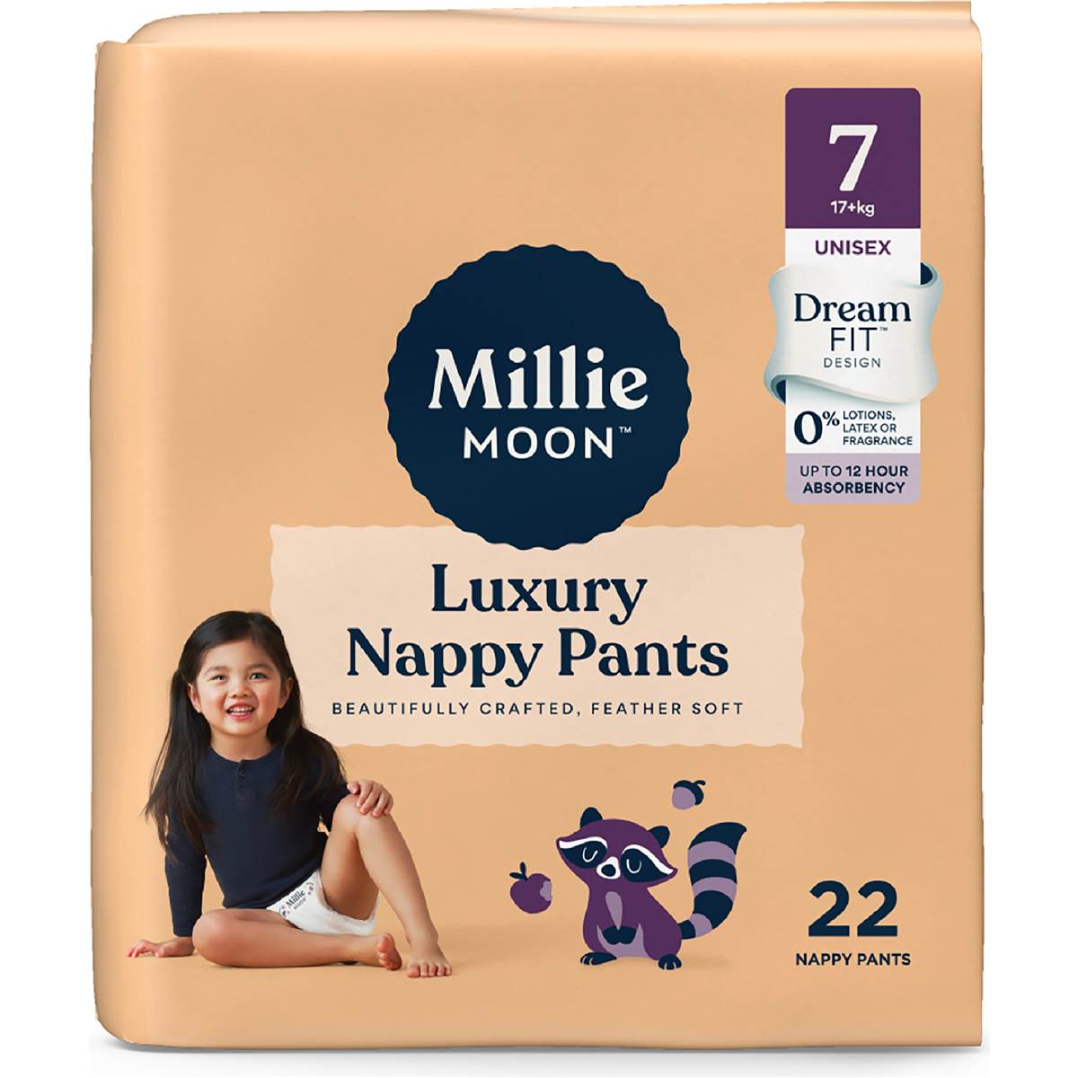 Millie Moon Luxury Nappy Training Pants Size 7 17+kg 22 pack