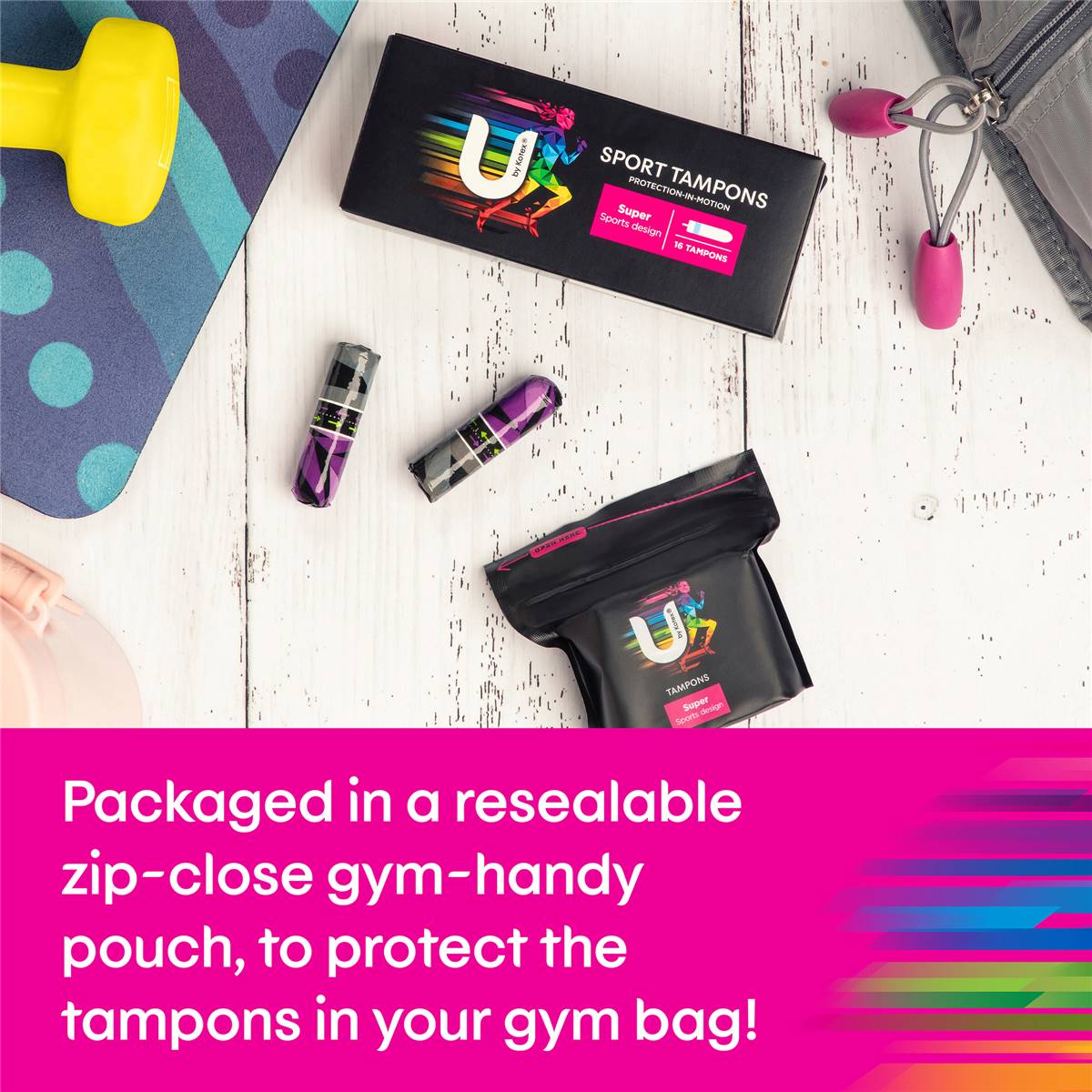 U By Kotex Sport Tampons Super Super 16 Pack Woolworths