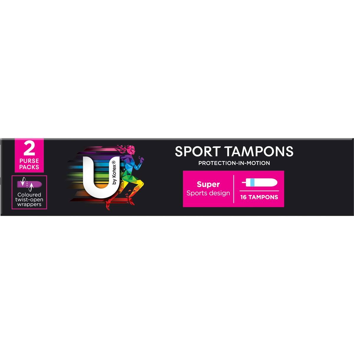 U By Kotex Sport Tampons Super Super 16 Pack Woolworths