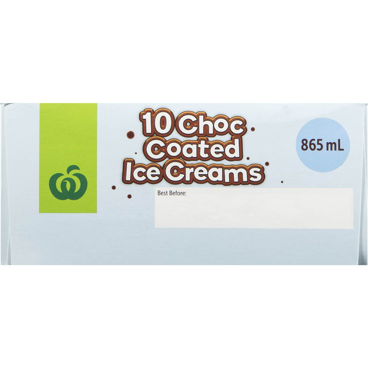 Woolworths Choc Coated Ice Cream 10pk 865ml Woolworths