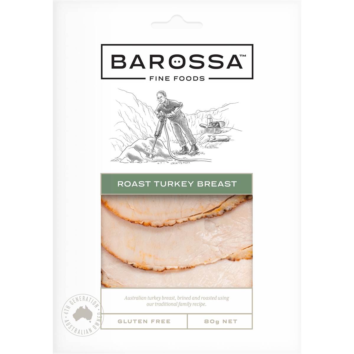 Barossa Fine Foods Roast Turkey Breast 80g