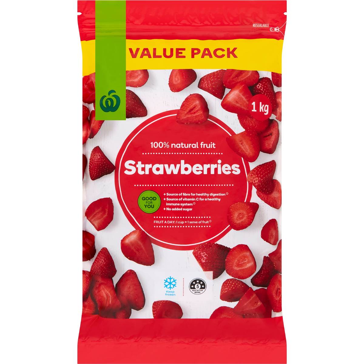 Woolworths Frozen Strawberries 1kg