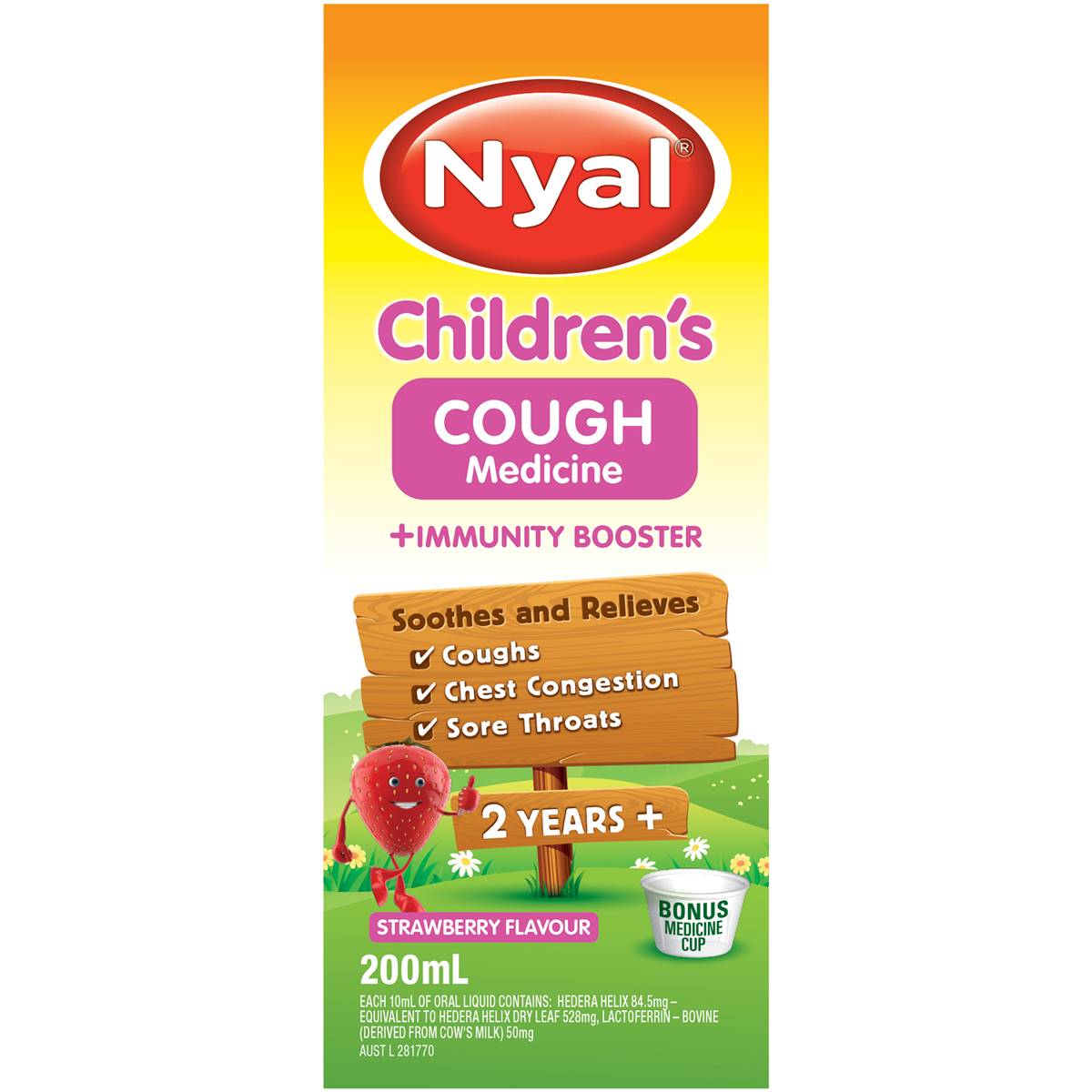 Nyal Children's Cough Medicine Strawberry 200ml Woolworths