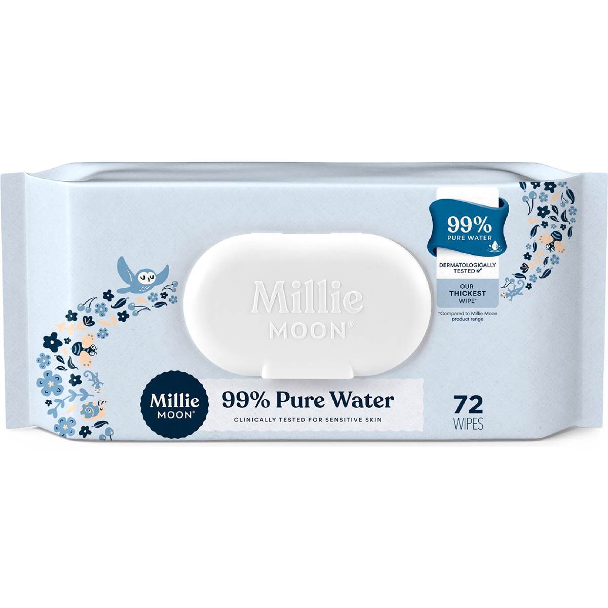 Millie Moon 99% Pure Water Wipes 72 pack