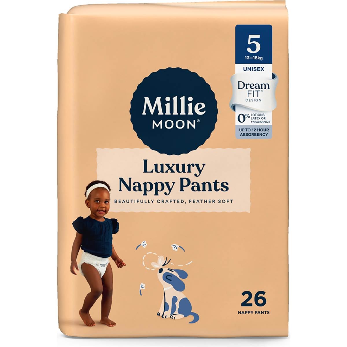 Millie Moon Luxury Nappy Pants Size 5 (13-18kg) 26 pack