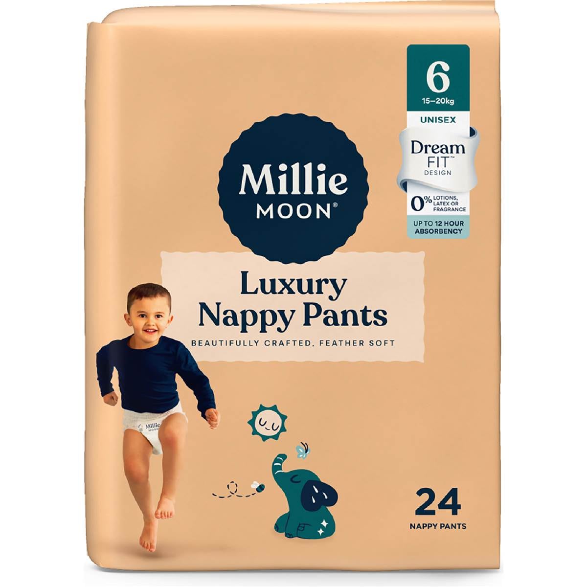 Millie Moon Luxury Nappy Pants Size 6 (15-20kg) 24 pack