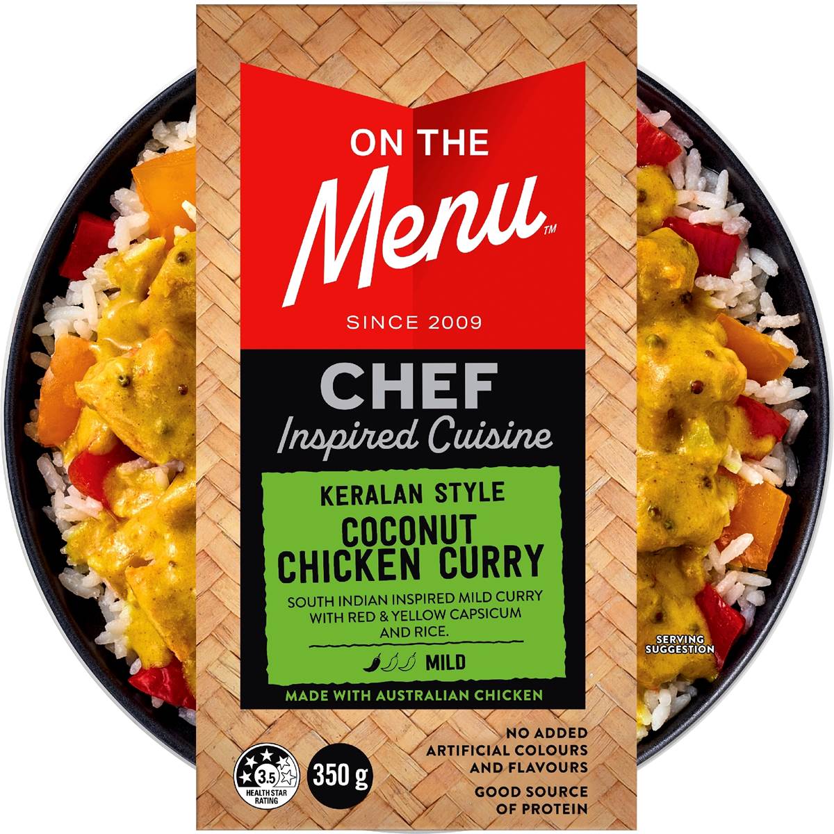 On The Menu Coconut Chicken Curry & Rice Bowl 350g
