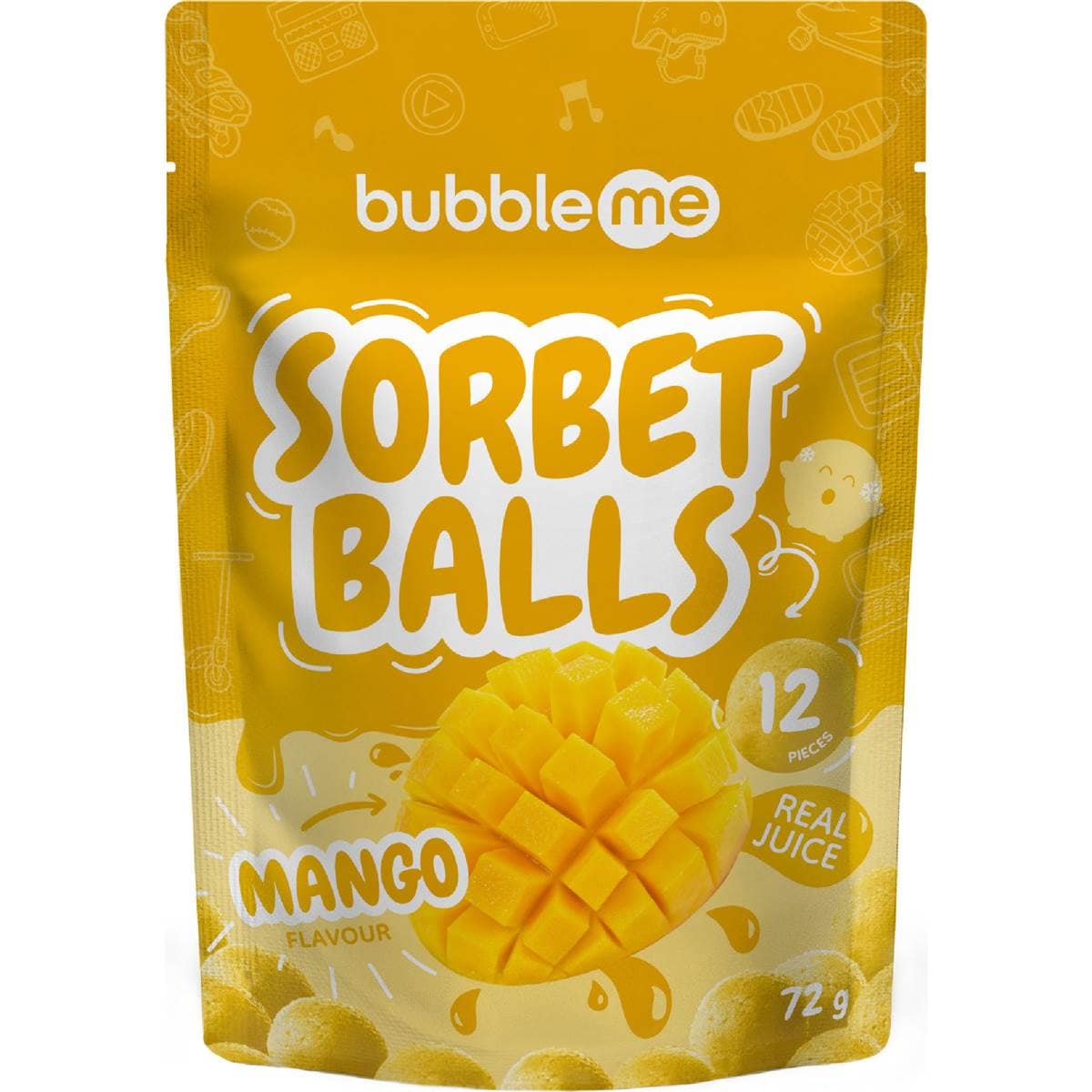 Bubbleme Sorbet Balls Mango 72g