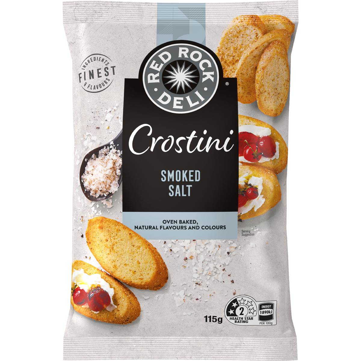 Red Rock Deli Crostini Smoked Salt 115g