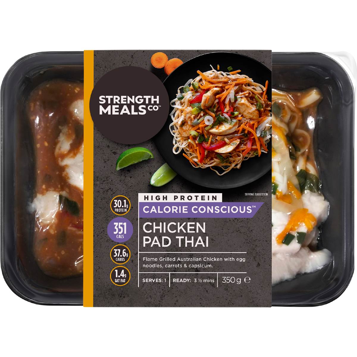 Strength Meals Co High Protein Chicken Pad Thai