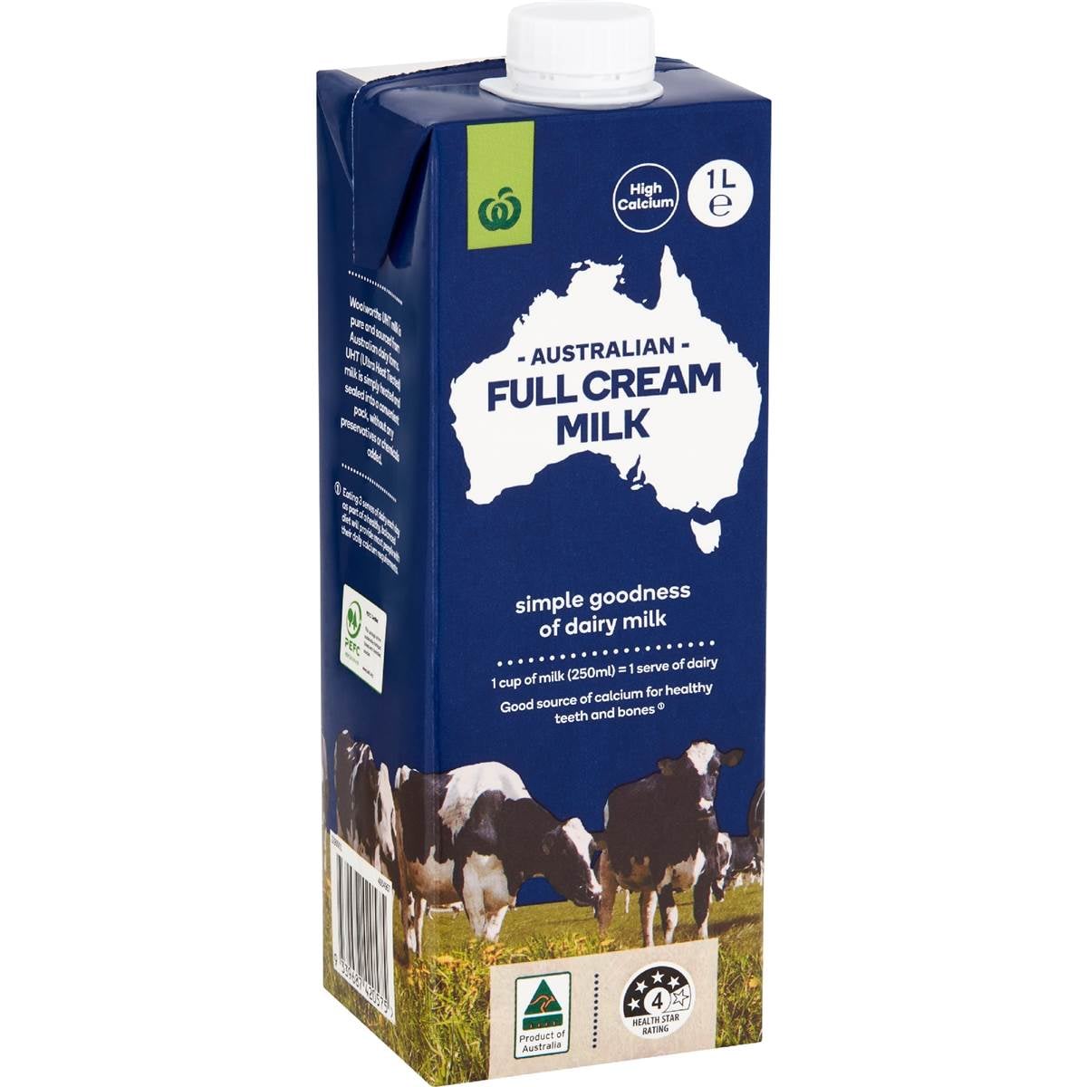 Woolworths Full Cream Long Life Milk UHT 1L