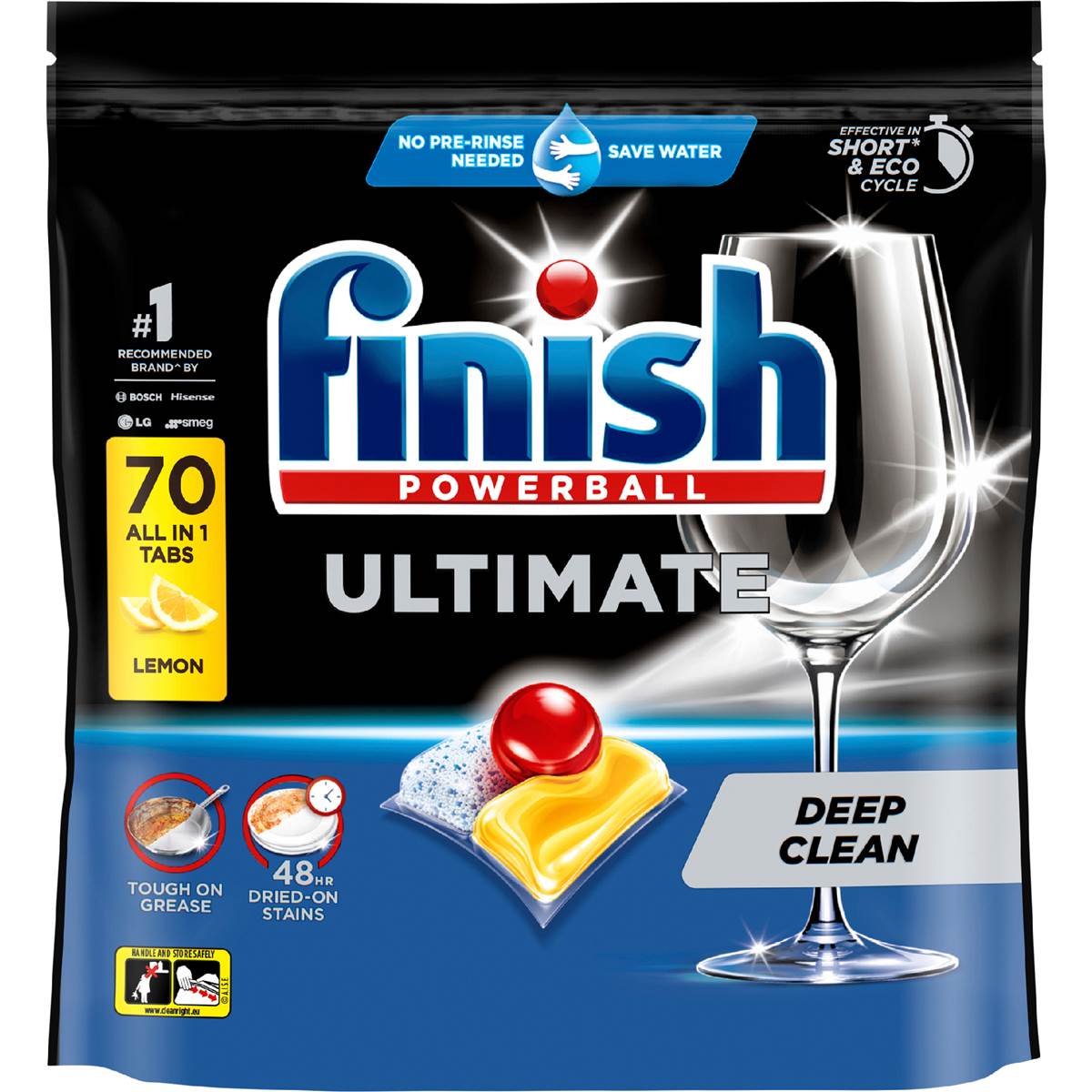Finish Ultimate Dishwasher Tablets Lemon 70 pack | Woolworths