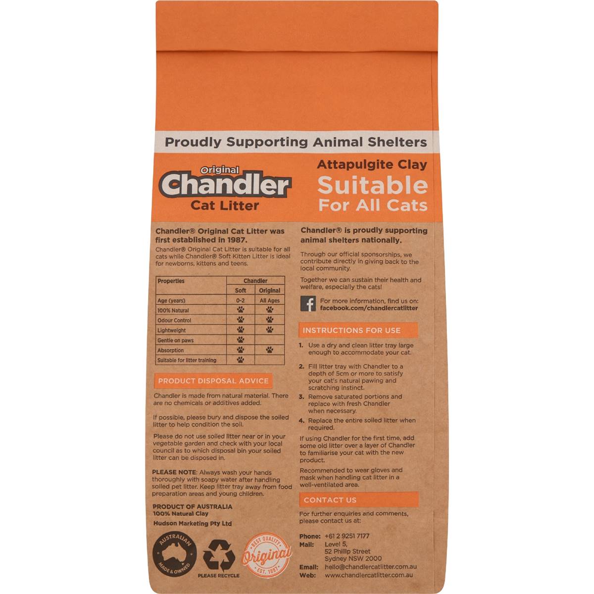 Chandler Cat Litter Original 7l Woolworths