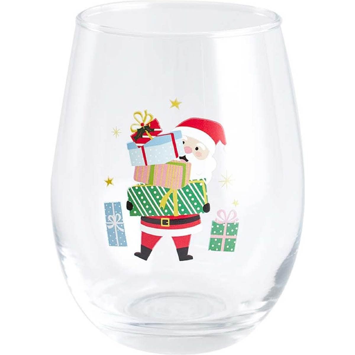 Christmas Wine Glass Santa each | Woolworths