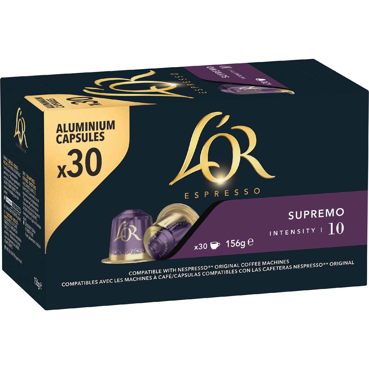 L'Or Espresso Supremo Intensity 10 Coffee Pods 30 pack