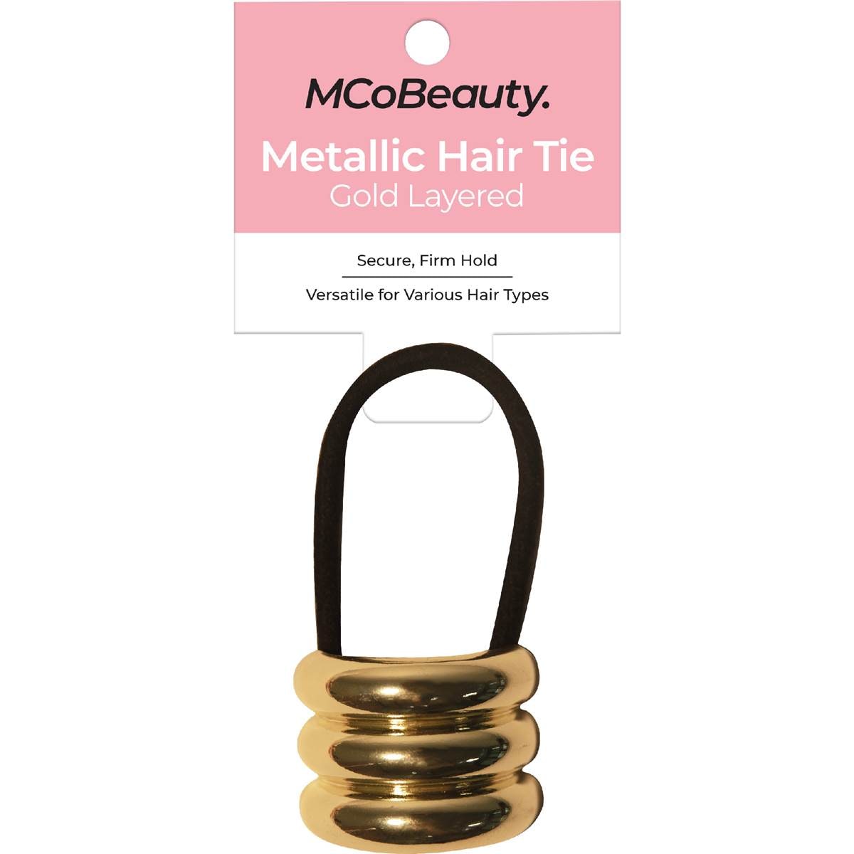 MCoBeauty Metallic Hair Tie Gold each