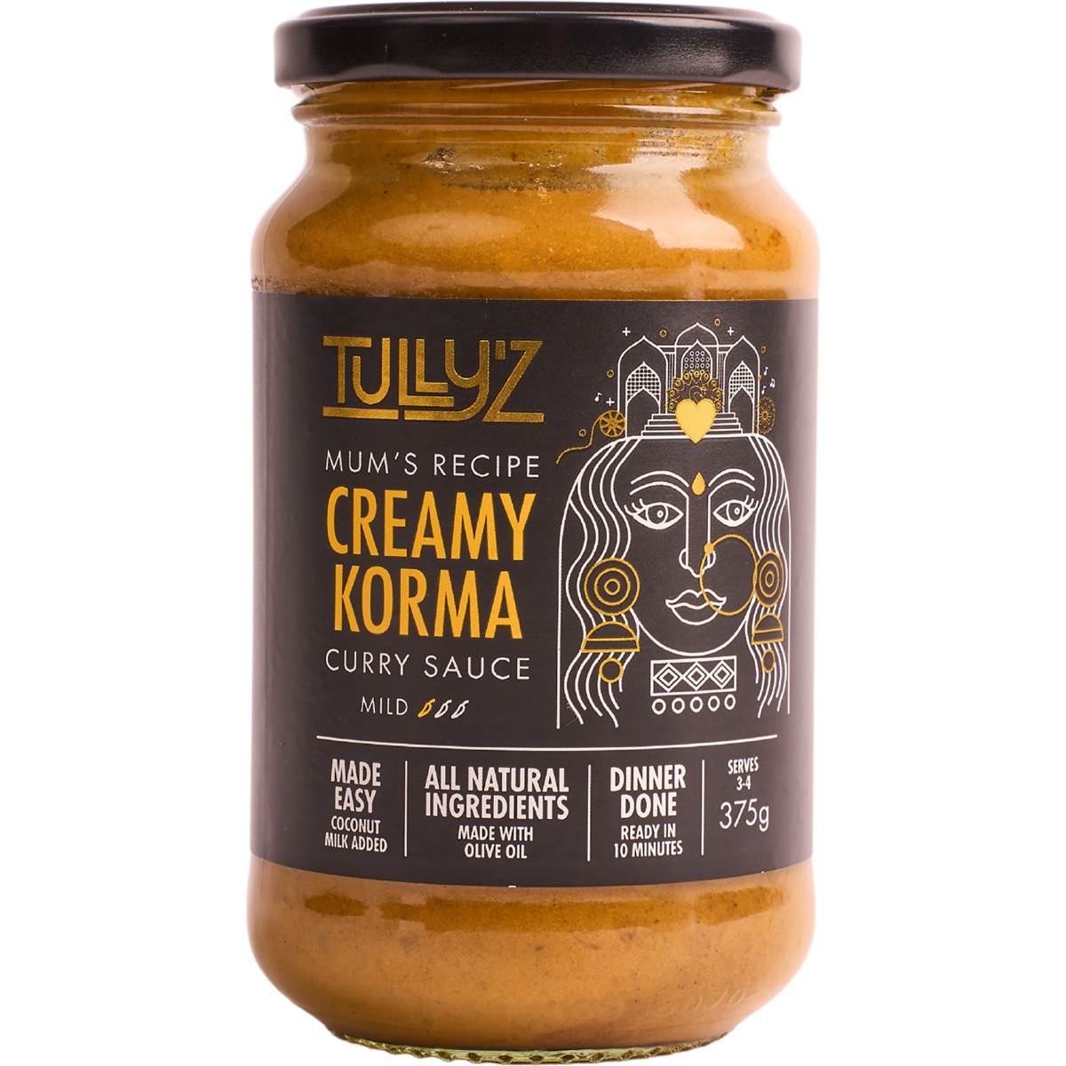 Tully'z Creamy Korma Mild Curry Sauce 375g