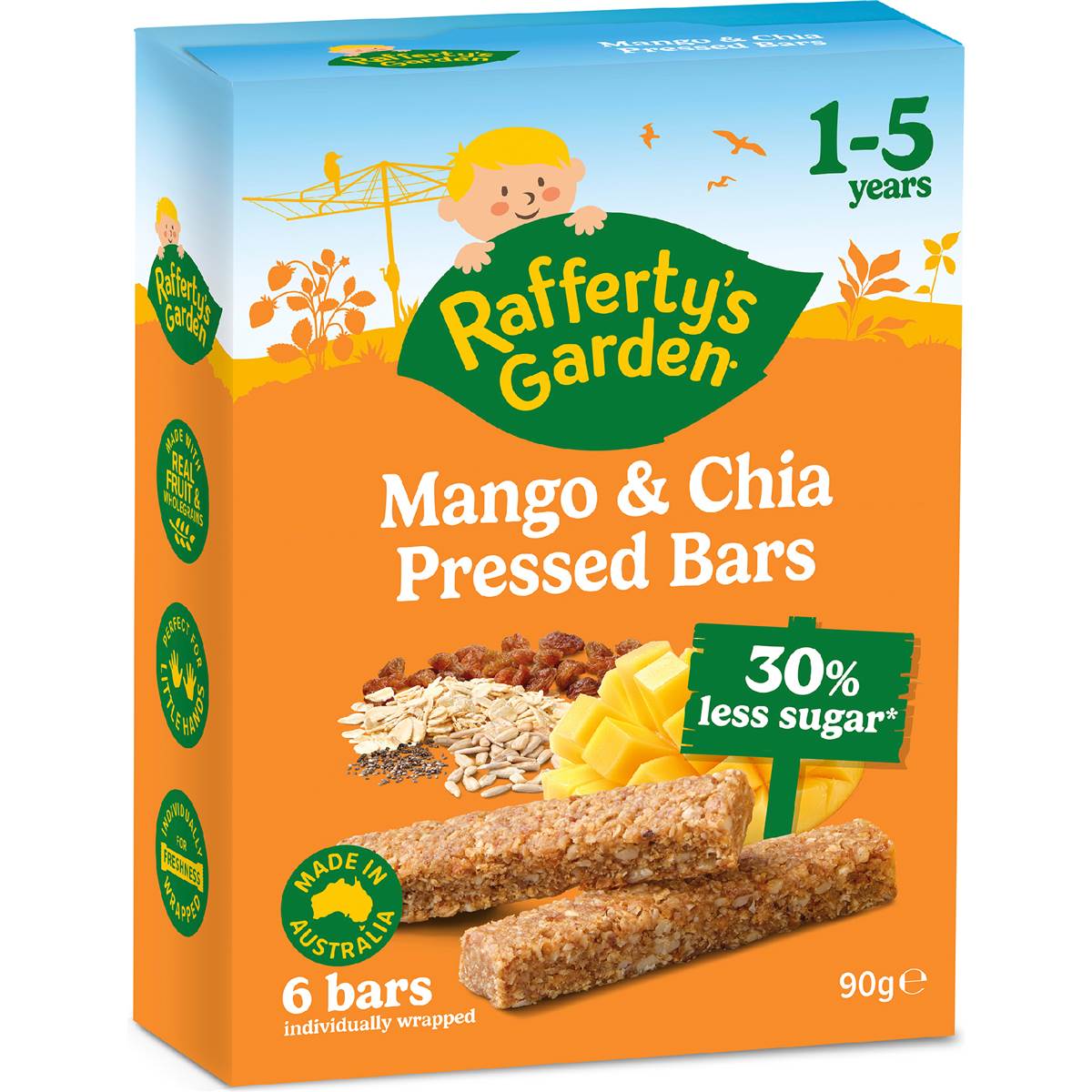 Rafferty's Garden Mango & Chia Pressed Bar 6 pack