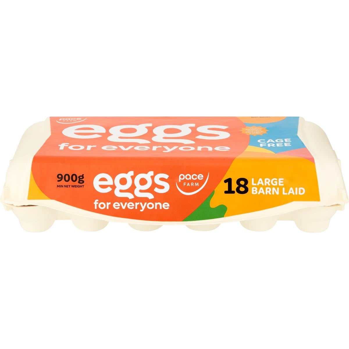Pace Farm 18 For Everyone Barn Laid Large Eggs 900g