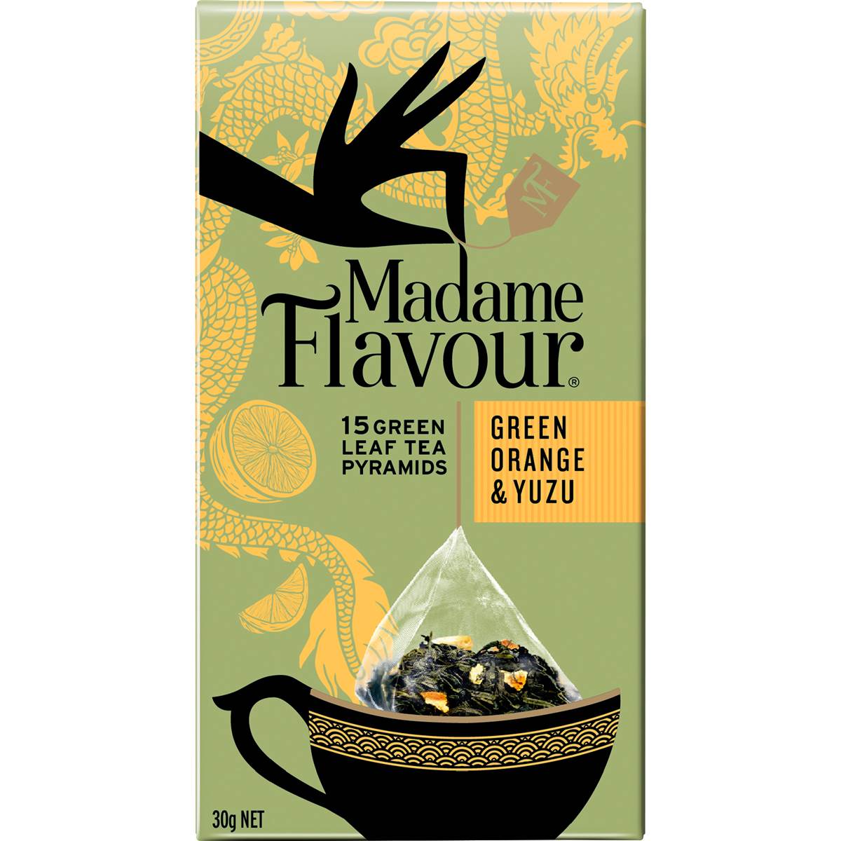 Madame Flavour Green Orange & Yuzu Tea Bags 15 pack