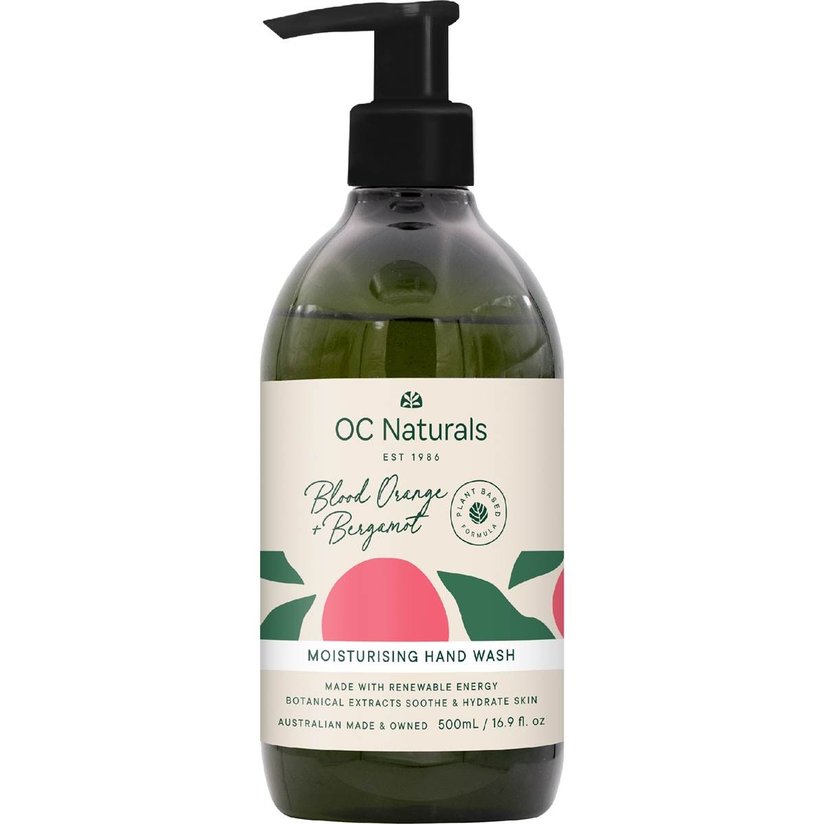 OC Naturals Hand Wash Blood Orange & Bergamot 500mL