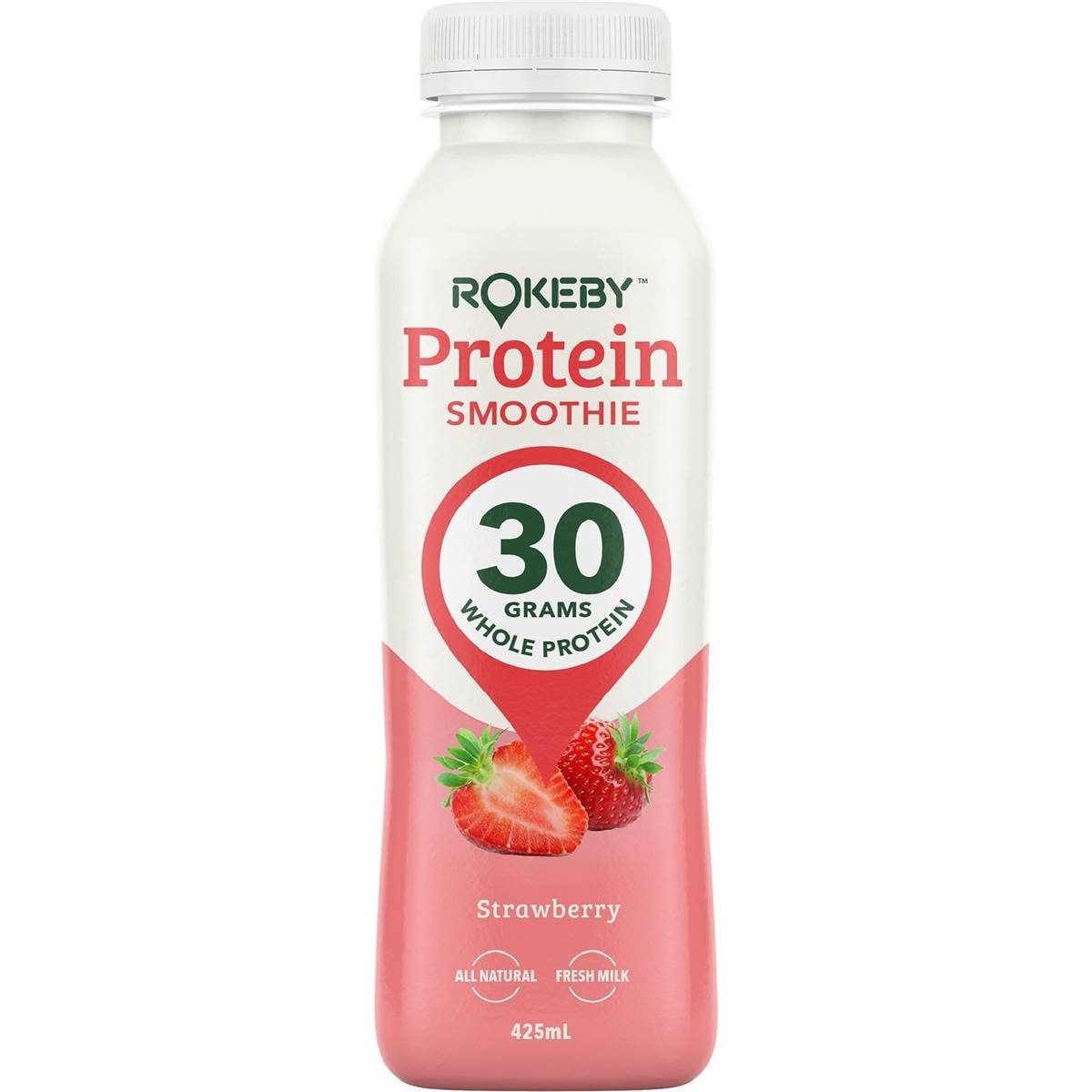 Rokeby Protein Smoothie Strawberry 425mL