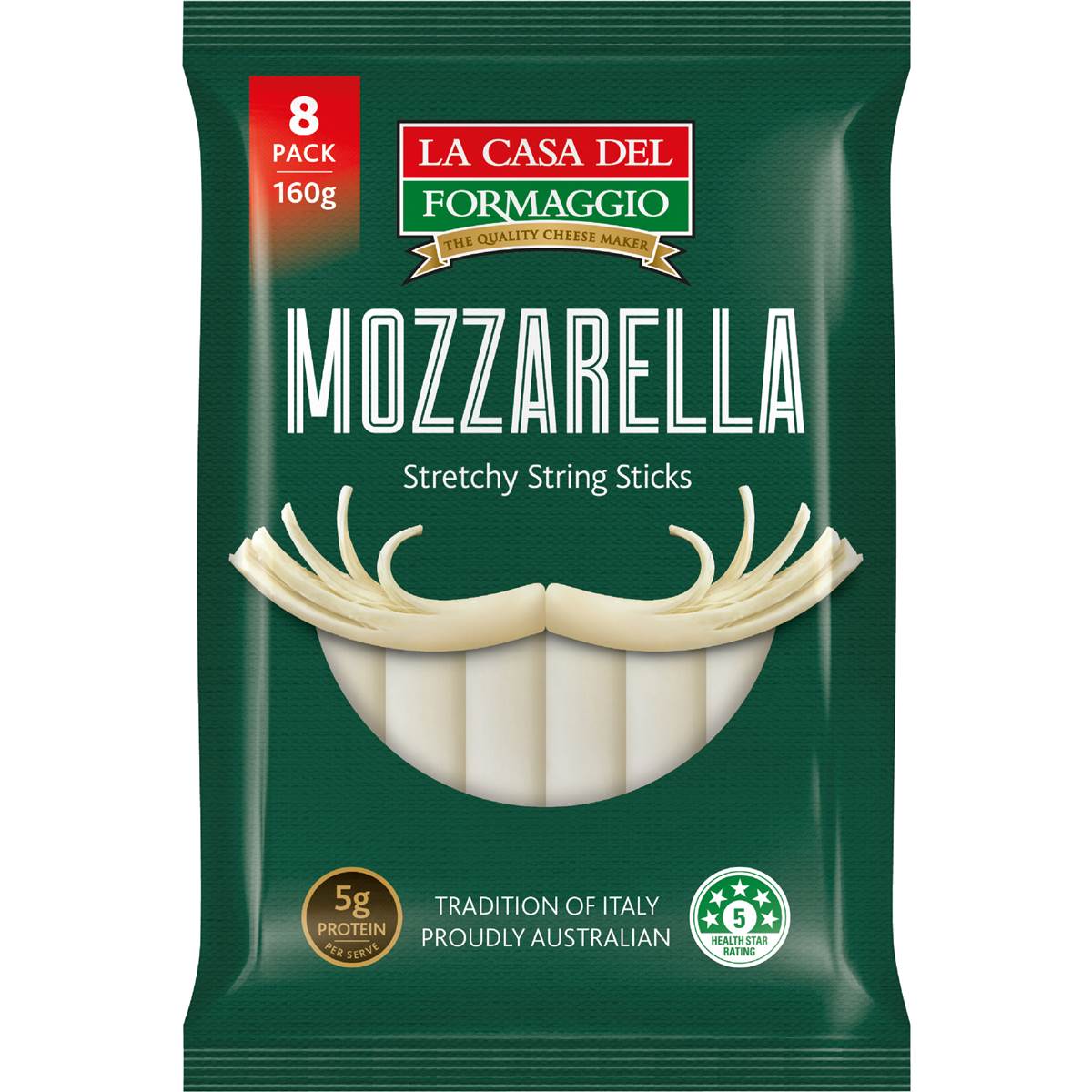 La Casa Mozzarella String Cheese Sticks 160g