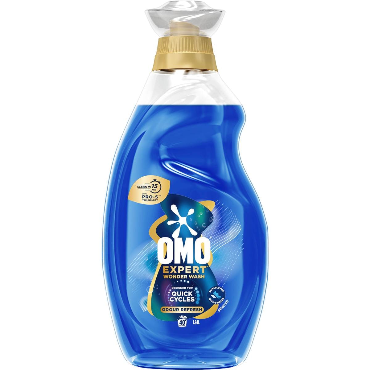 OMO Expert Wonder Wash Laundry Liquid Detergent Odour Refresh 1.94L