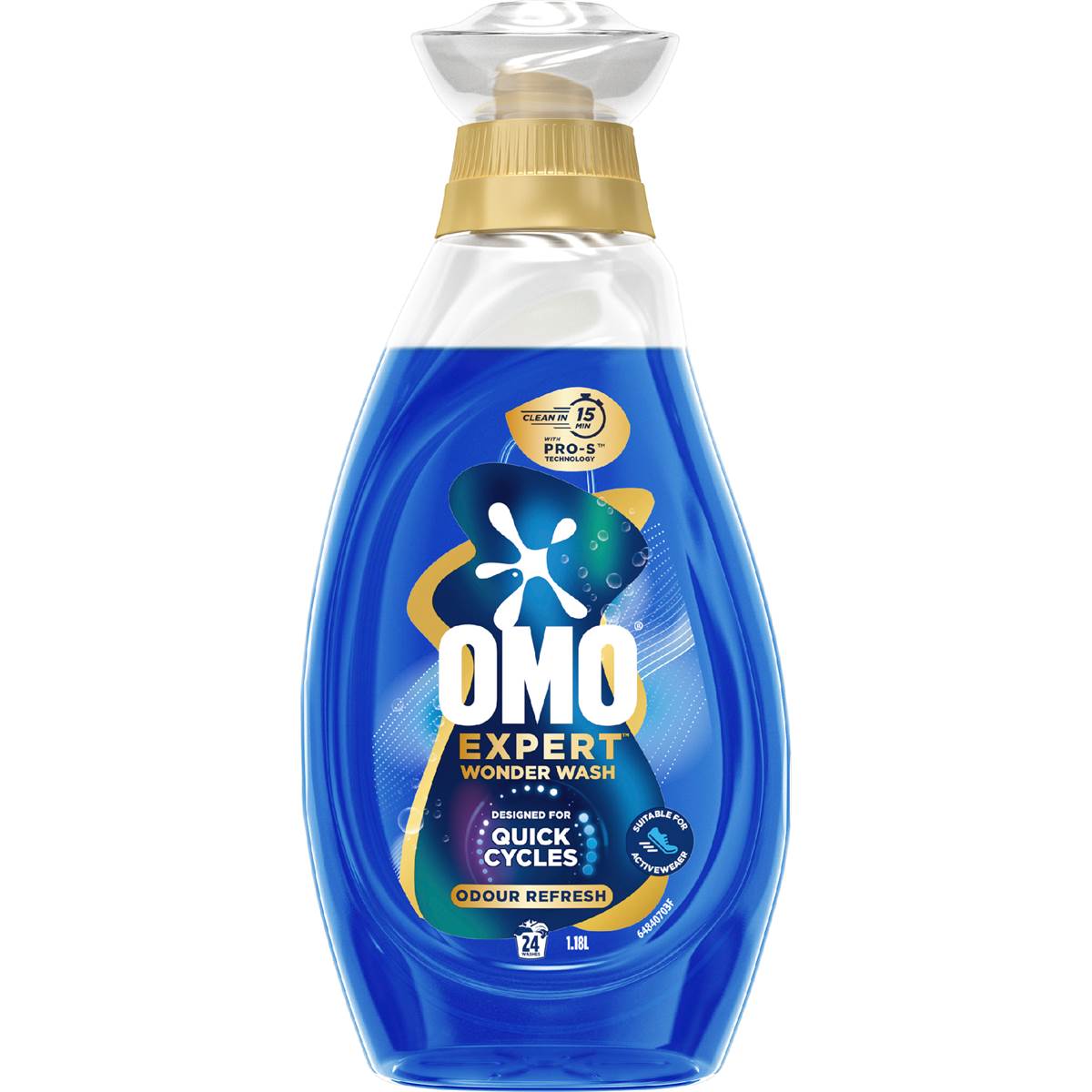 OMO Expert Wonder Wash Laundry Liquid Detergent Odour Refresh 1.18L