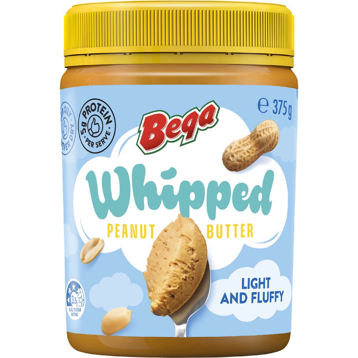 Bega Whipped Peanut Butter 375g