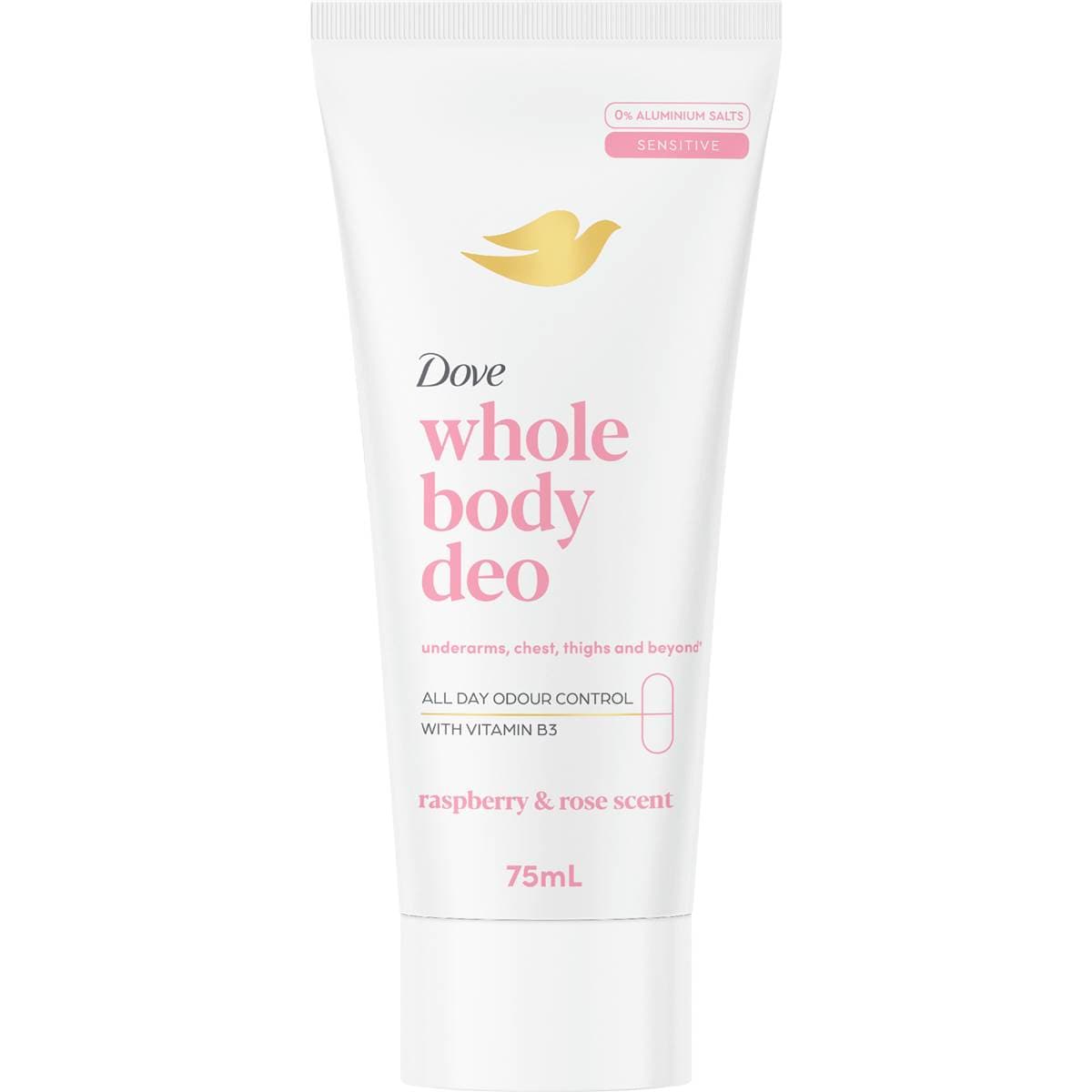Dove Women Whole Body Deodorant Cream Raspberry Rose 75mL