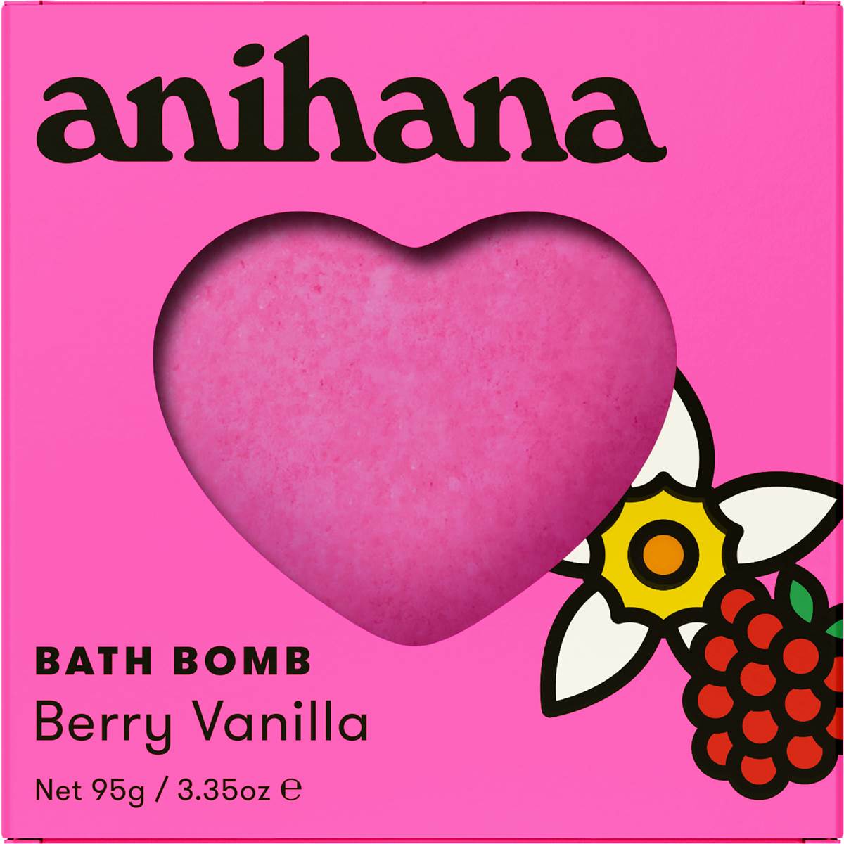 Anihana Bath Bomb Berry Vanilla 95g
