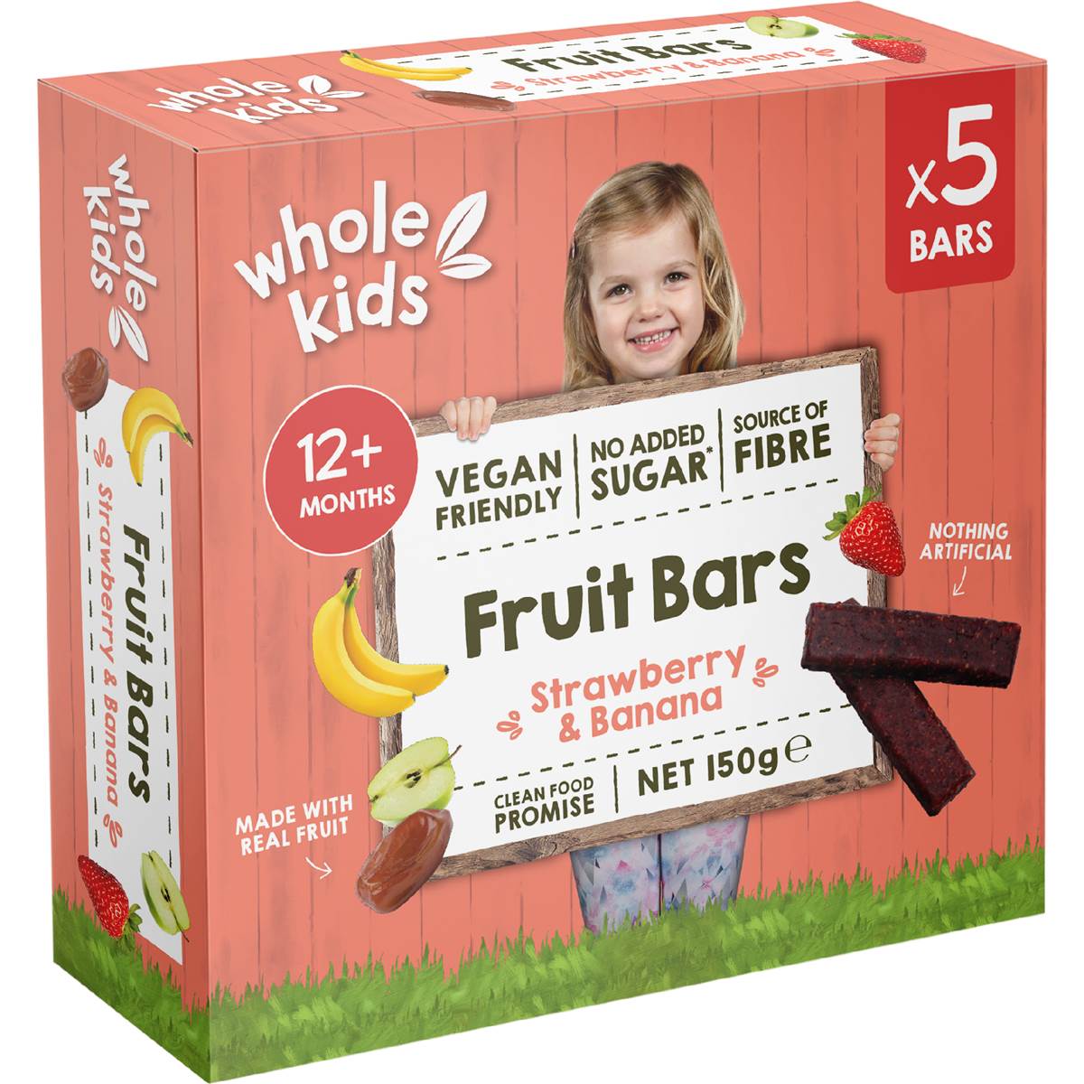 Whole Kids Fruit Bars Strawberry & Banana 30g x 5 pack