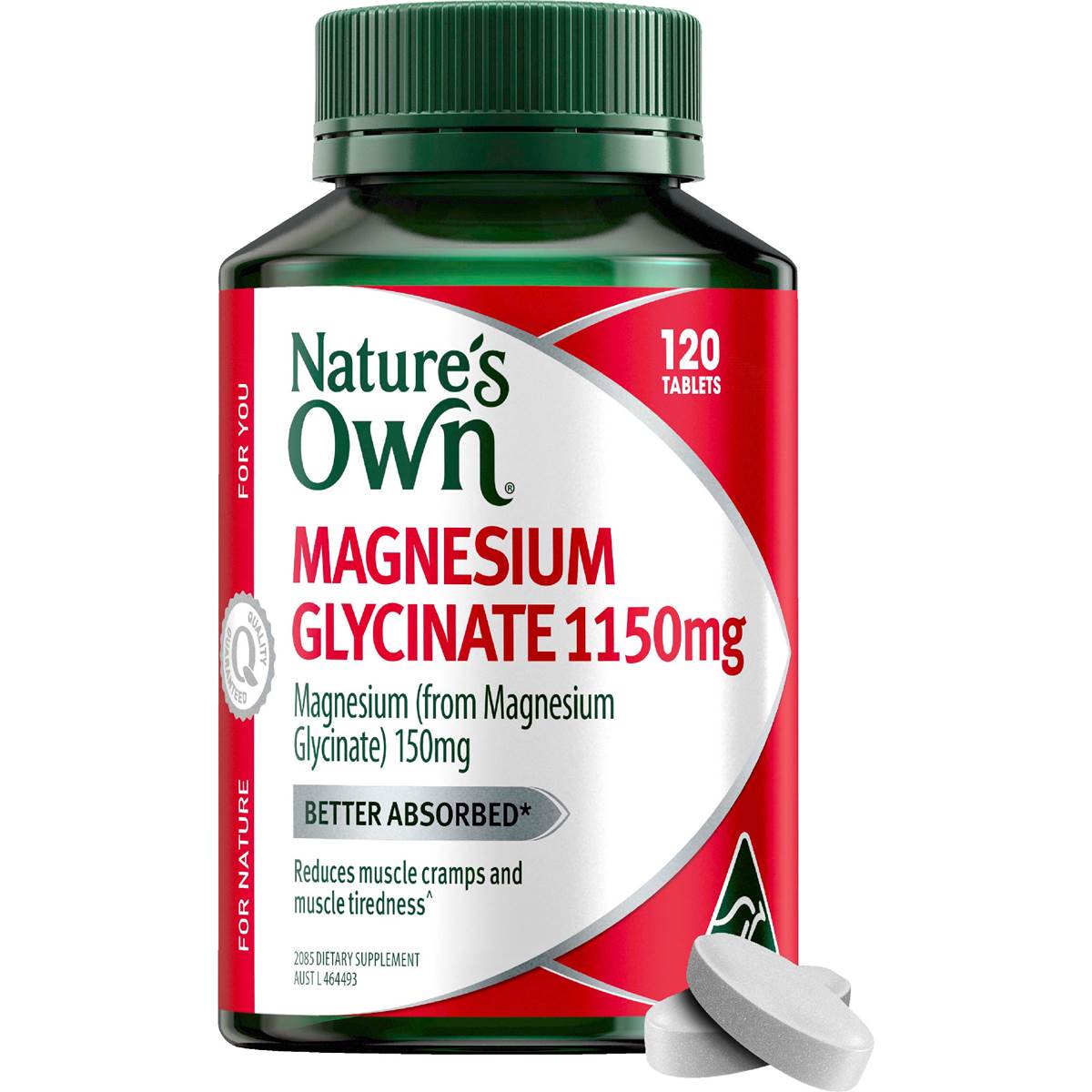 Nature's Own Magnesium Glycinate Tablets 120 Pack
